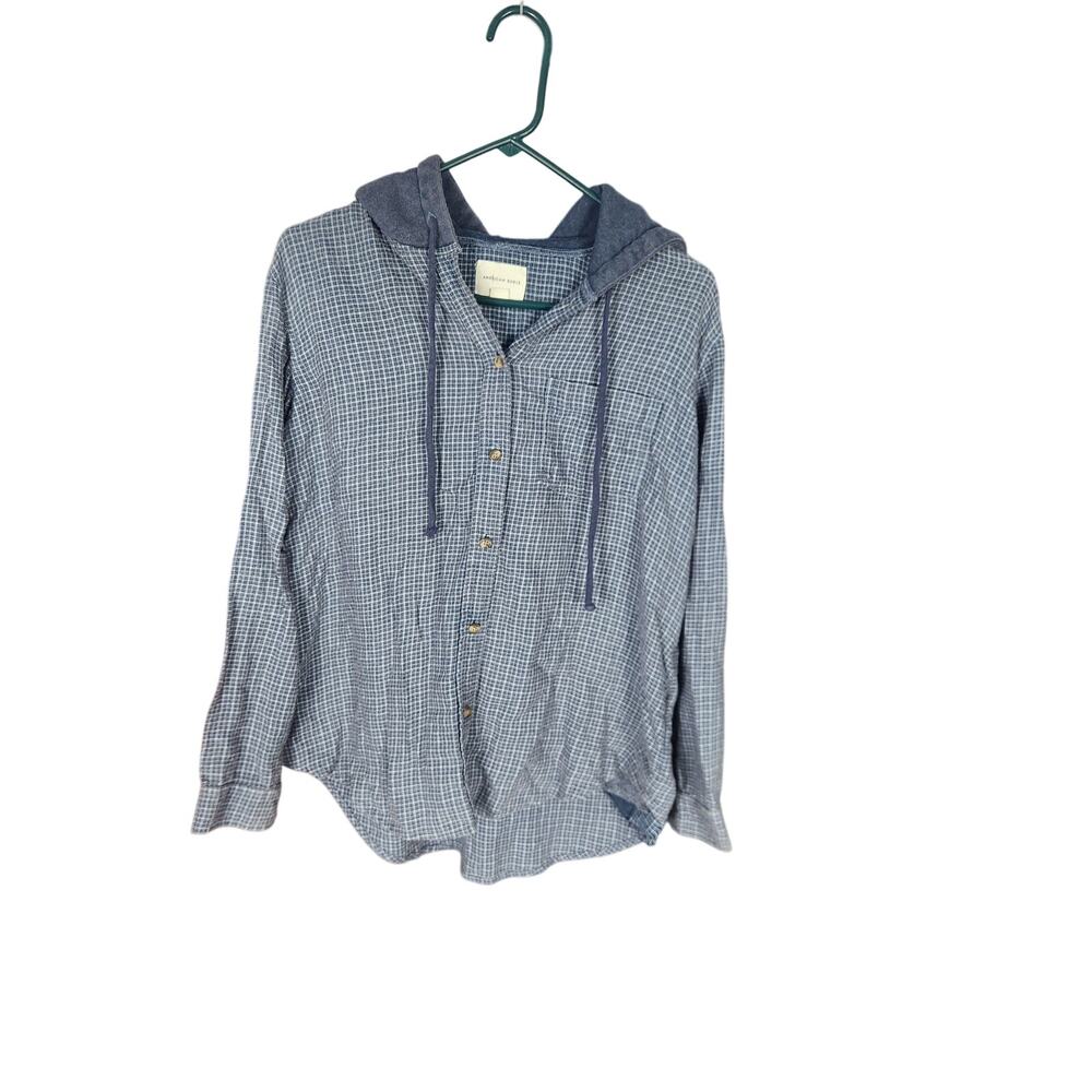 American Eagle Hooded flannel men's small